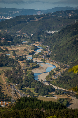 hutt river overlooking moonshine and silverstream bridges